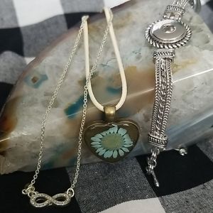 Sale- Bracelet and 2 necklaces see all pictures
